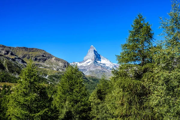 Matterhorn Krásná Krajina Zermatt Švýcarsko — Stock fotografie