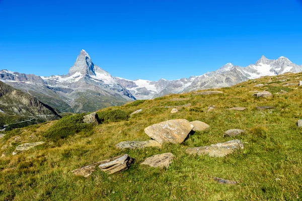 Matterhorn Piękny Krajobraz Zermatt Szwajcaria — Zdjęcie stockowe