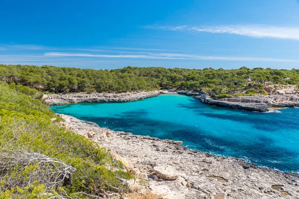 Bay Cala Mondrago Beautiful Beach Coast Mallorca — Stock Photo, Image