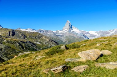 Matterhorn - güzel manzara, Zermatt, İsviçre