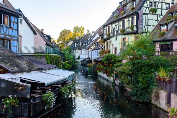 Beautiful View Historic Town Colmar Also Known Little Venice Boat — Stock Photo, Image