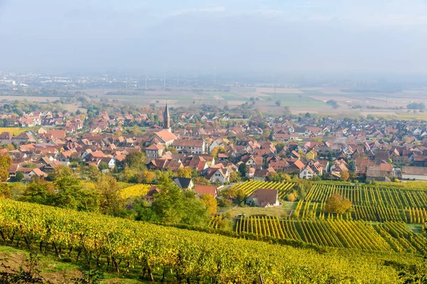 Schönes Dorf Kintzheim Elsass Frankreich — Stockfoto