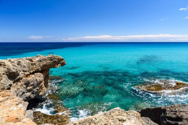 Cala Rajada - güzel sahil Mallorca, İspanya