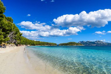 Platja de Formentor - Cap Formentor 'da güzel plaj, Mallorca - İspanya