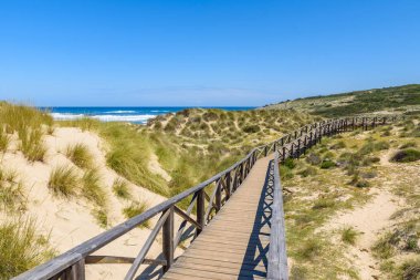 Cala Mesquida - ada Mallorca, İspanya'nın güzel sahil Köprüsü ayak