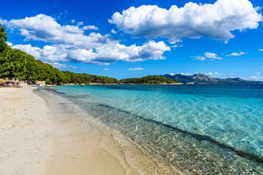 Platja de Formentor - Cap Formentor 'da güzel plaj, Mallorca - İspanya