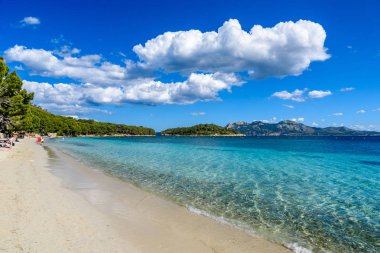 Platja de Formentor - Cap Formentor 'da güzel plaj, Mallorca - İspanya