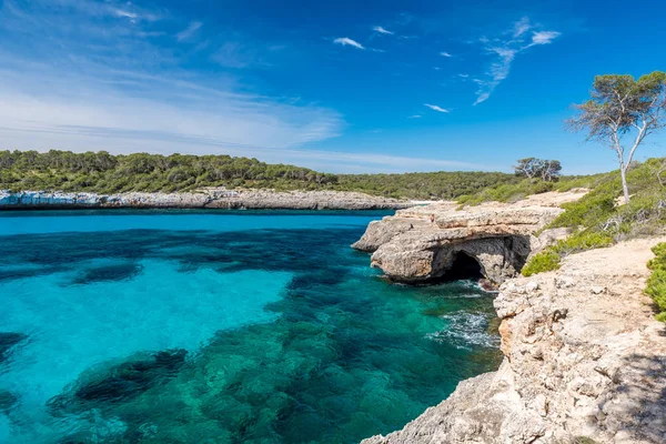 Cala Mondrago Bellissima Costa Maiorca — Foto Stock