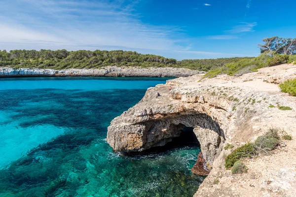 Cala Mondrago Mallorca Gyönyörű Partján — Stock Fotó