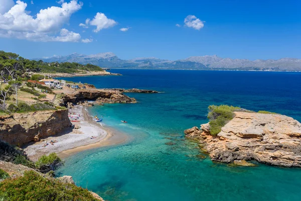 Playa Illot Прекрасний Пляж Недалеко Від Міста Алкудія Майорка — стокове фото