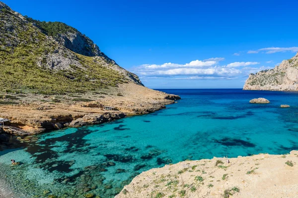 Cala Figuera Cap Forentor Bellissima Costa Spiaggia Maiorca Spagna — Foto Stock
