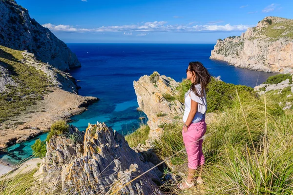 Cala Figuera Cap Forentor Bellissima Costa Spiaggia Maiorca Spagna — Foto Stock