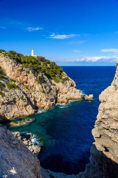 Farol Cala Rajada Mailorca Espanha — Fotografia de Stock