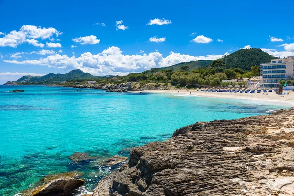 Παραλία Cala Moll Στην Πόλη Cala Rajada Όμορφη Ακτή Της — Φωτογραφία Αρχείου