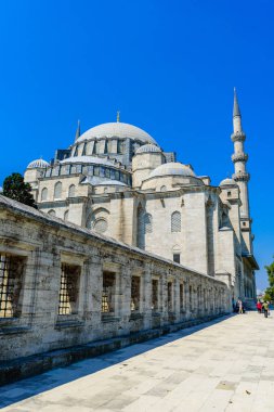 İstanbul 'un Fatih ilçesine bağlı Süleyman Camii. Tarihi bölümlerin seyahat konsepti.