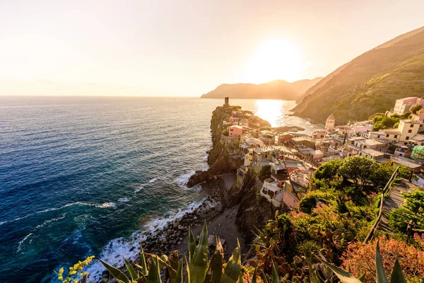 Vernazza Village Cinque Terre National Park Узбережжі Італії Гарні Кольори — стокове фото