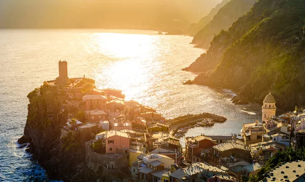 Vernazza Village Cinque Terre National Park Узбережжі Італії Гарні Кольори — стокове фото