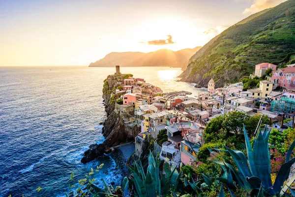 Vernazza Village Cinque Terre National Park Узбережжі Італії Гарні Кольори — стокове фото