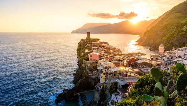 Vernazza Village Cinque Terre National Park Узбережжі Італії Гарні Кольори — стокове фото