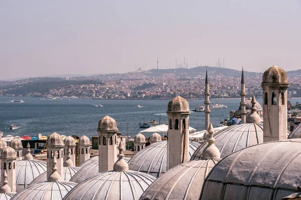 Cityscape of Istanbul at Golden Horn. Panorama view from the Eminonu district, Turkey. Touristic Destination in Europe.