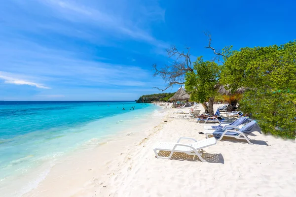 Cas Abao Beach Paradise White Sand Beach Blue Sky Crystal — Stock Photo, Image