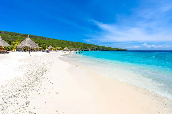 Stranden Cas Abao Paradis Vit Sand Stranden Med Blå Himmel — Stockfoto