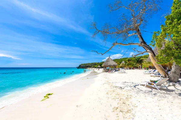 Cas Abao Beach Paradise White Sand Beach Blue Sky Crystal — Stock Photo, Image