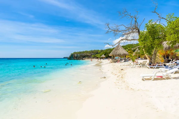 Stranden Cas Abao Paradis Vit Sand Stranden Med Blå Himmel — Stockfoto