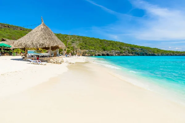 Stranden Cas Abao Paradis Vit Sand Stranden Med Blå Himmel — Stockfoto