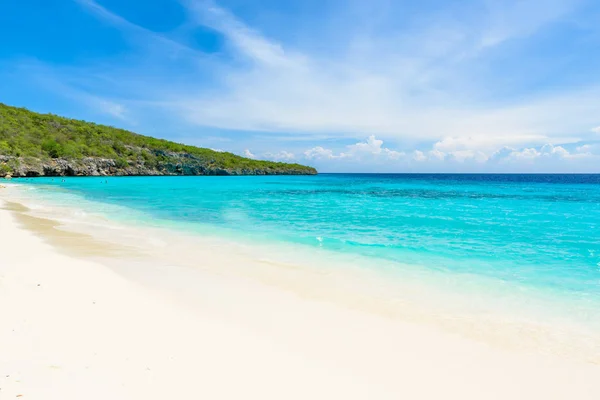 Stranden Cas Abao Paradis Vit Sand Stranden Med Blå Himmel — Stockfoto