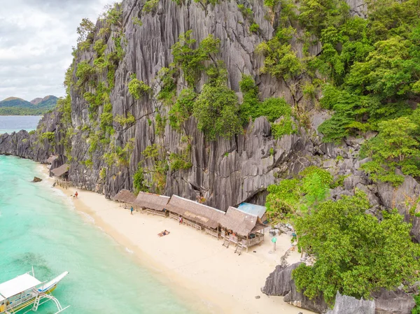 Letecký Pohled Banol Beach Ostrově Paradise Coron Palawan Filipíny Destinace — Stock fotografie