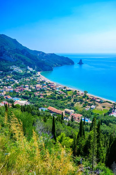 Agios Gordios Beach Crystal Clear Azure Water White Beach Beautiful — Stock Photo, Image