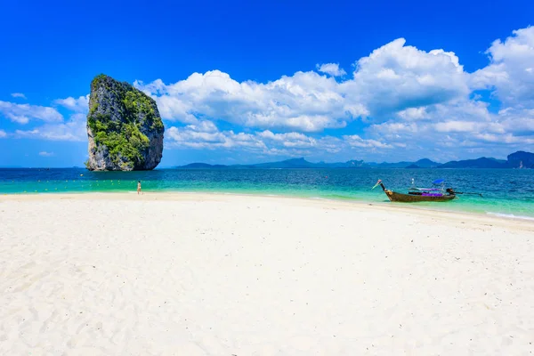 Isla Poda Playa Paradisíaca Paisaje Tropical Cerca Nang Bahía Phra — Foto de Stock
