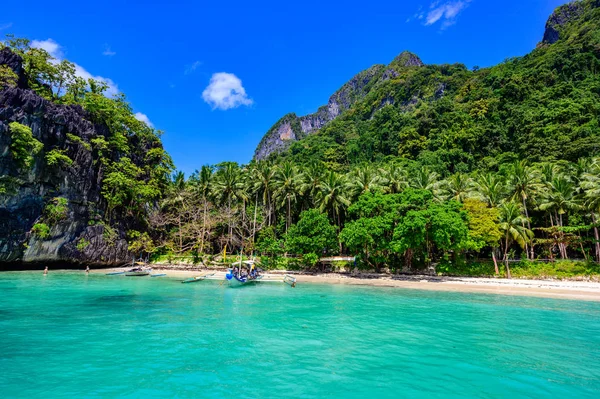 Playa Tropical Papaya Costa Paradisíaca Nido Palawan Filipinas Recorrido Una — Foto de Stock