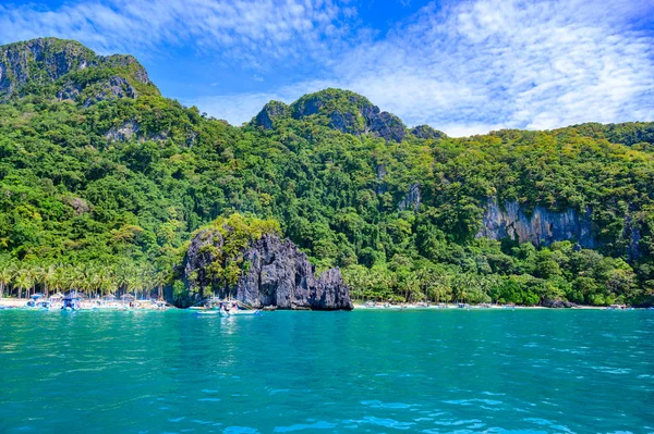 Tropischer Papaya Strand Der Paradiesischen Küste Nido Palawan Philippinen Tour — Stockfoto
