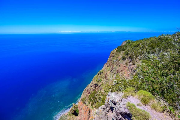 Csodálatos Panoráma Kilátás Cabo Girao Szikláról Camara Lobos Közelében Madeira — Stock Fotó