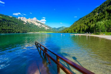 Haldensee - beautiful lake in Tannheim valley with mountain scenery - Alps, Tirol, Austria, Europe clipart