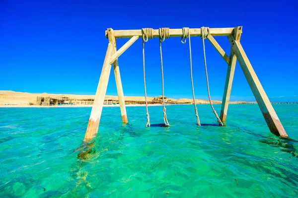 Flâner Dans Des Eaux Azur Cristallines Plage Orange Bay Avec — Photo