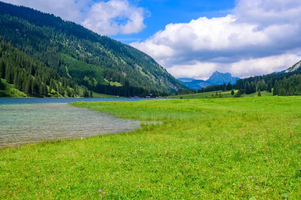 Vilsalpsee Vilsalp Lake Tannheimer Tal Hermoso Paisaje Montaña Los Alpes —  Fotos de Stock