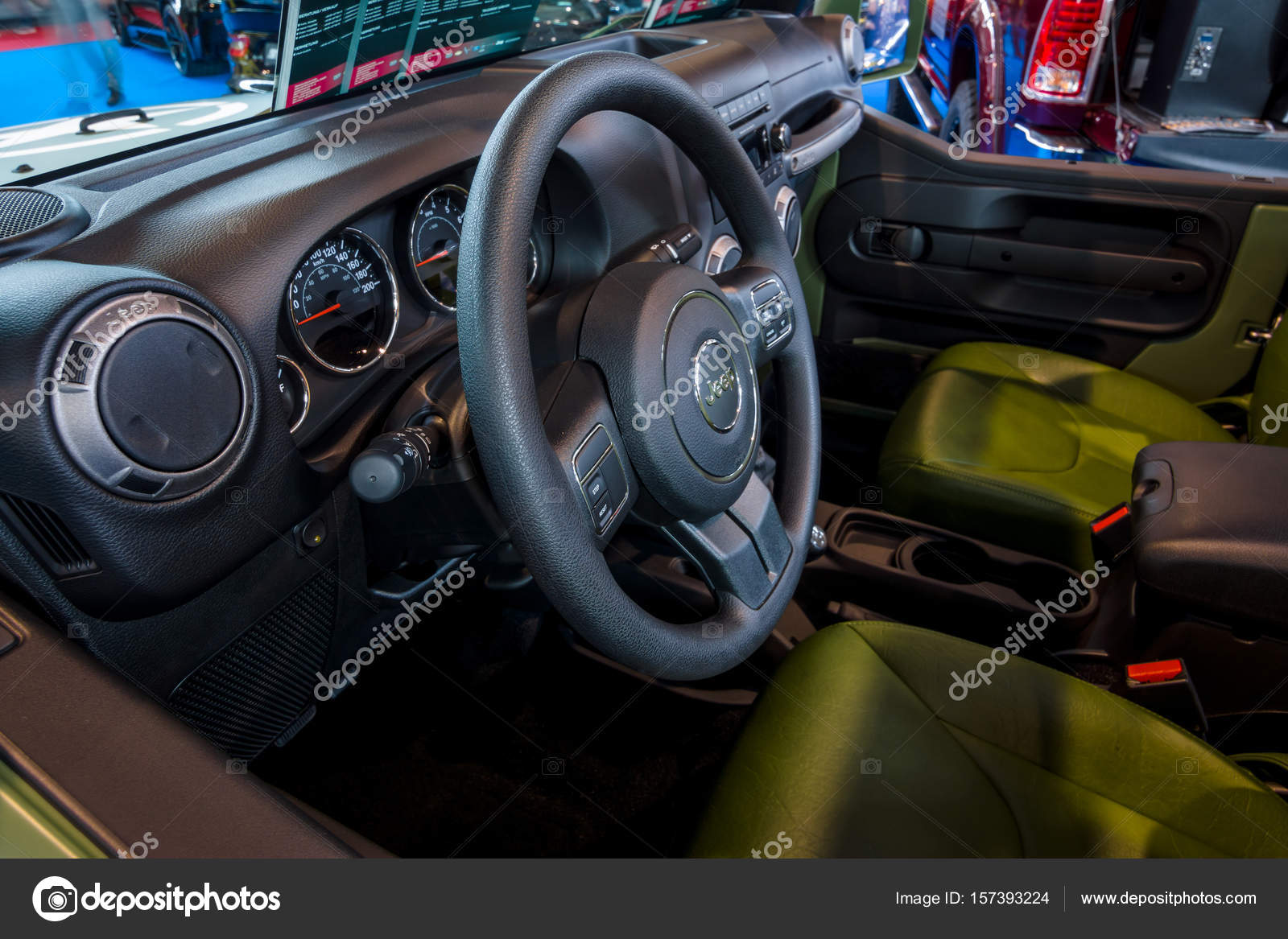 Interior Of A Compact Suv Jeep Wrangler Us Army 2017