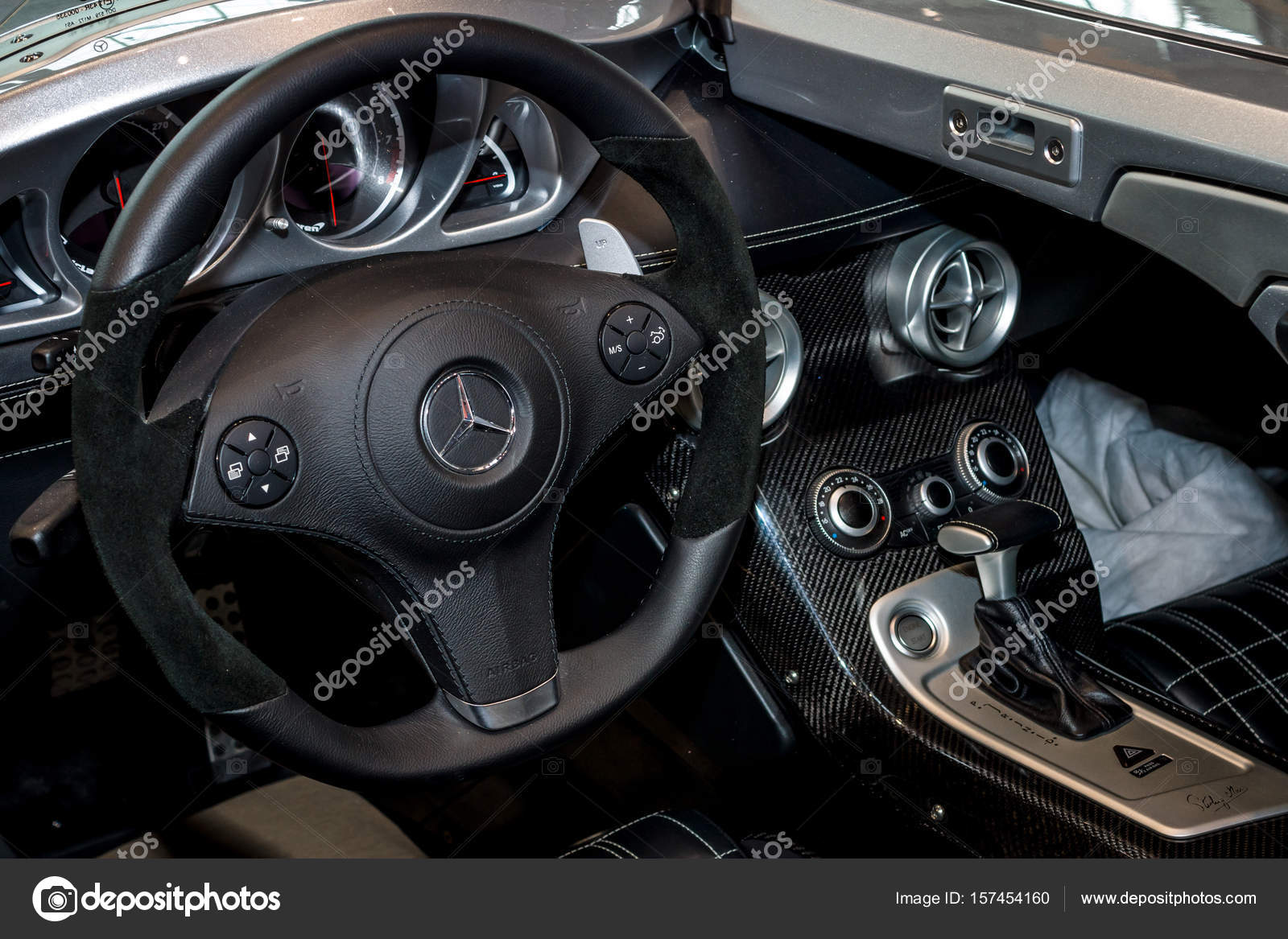 Interior Of The Mercedes Benz Slr Stirling Moss Stock