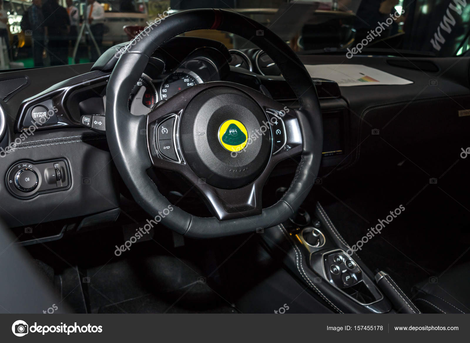 Innenraum Des Sportwagens Lotus Evora 400 Essex Von Bf