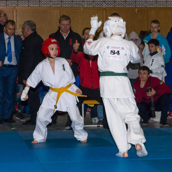 Чемпіонат Європи Кіокушин світ Союзу (Kwu) для дітей та юнацтва, 2017 року. Берлін, Німеччина — стокове фото