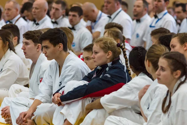 Mistrovství Evropy Kyokushin World Union (Kwu) pro děti a mládež. Berlin, Německo 2017 — Stock fotografie