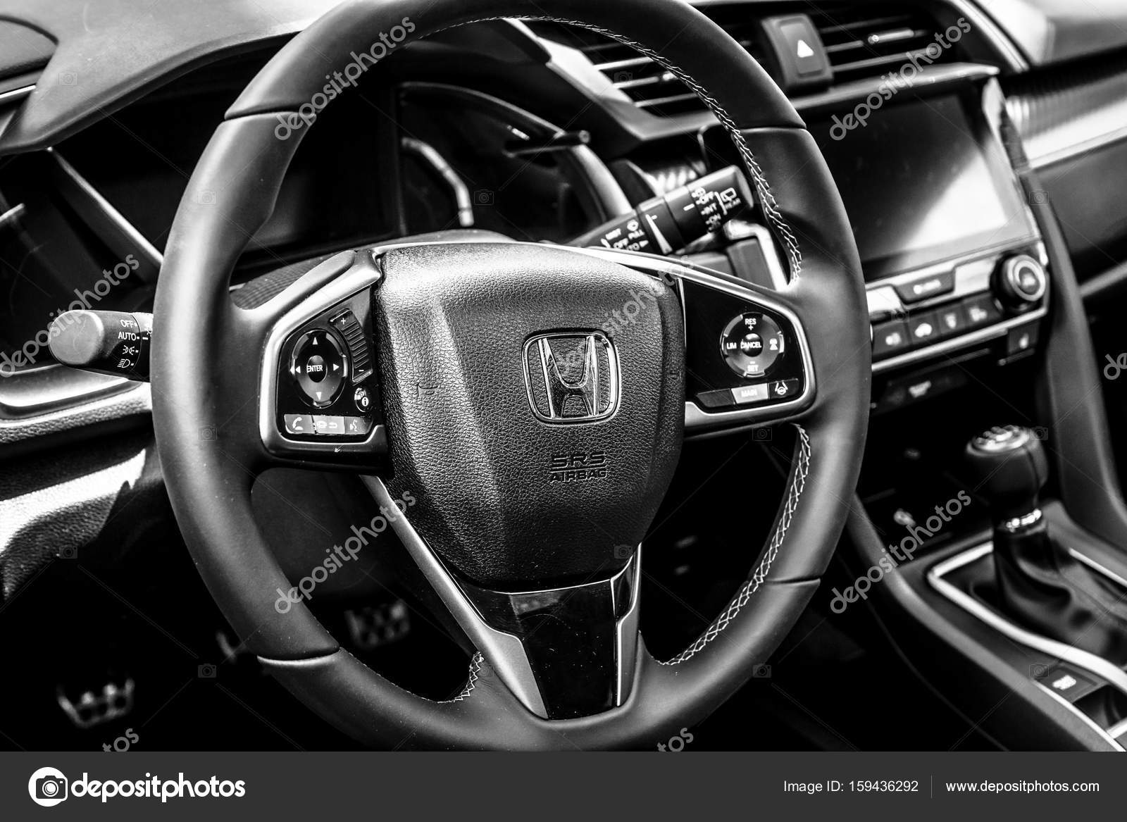 Interior Of The Compact Car Honda Civic 1 5 Sport Plus 2017