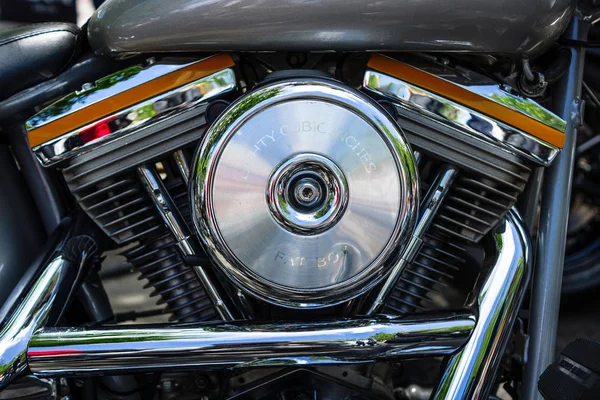 Motore della moto Harley-Davidson, primo piano . — Foto Stock