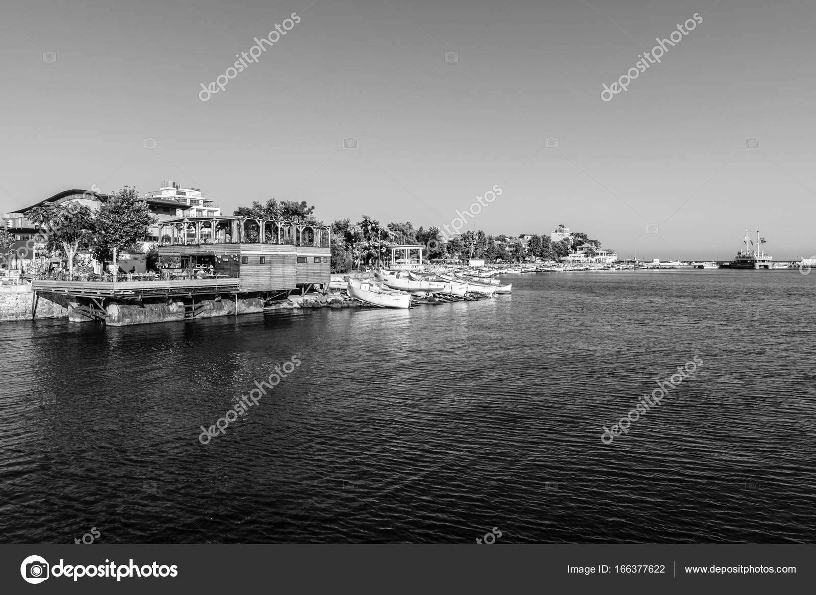 The water area of the seaport of the seaside resort town of Pomorie
