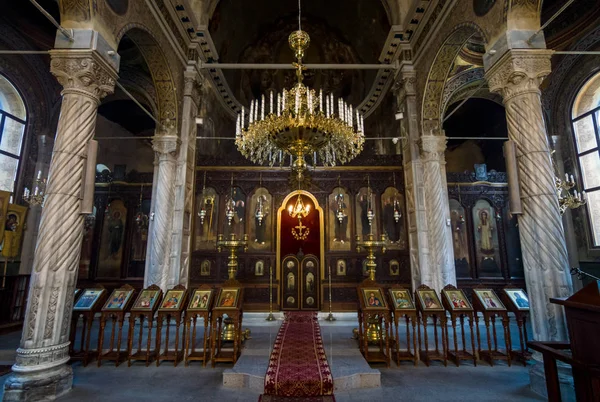 Interiér kostela svatého Cyrila a Metoděje v Burgasu. — Stock fotografie