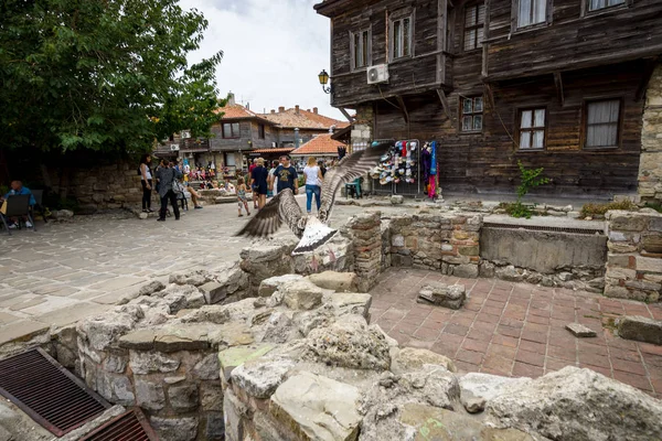 内塞伯尔教科文组织世界遗产小镇中的古代遗址。内塞伯尔是一个古老的城市，在保加利亚黑海沿岸的主要海滨度假胜地之一. — 图库照片