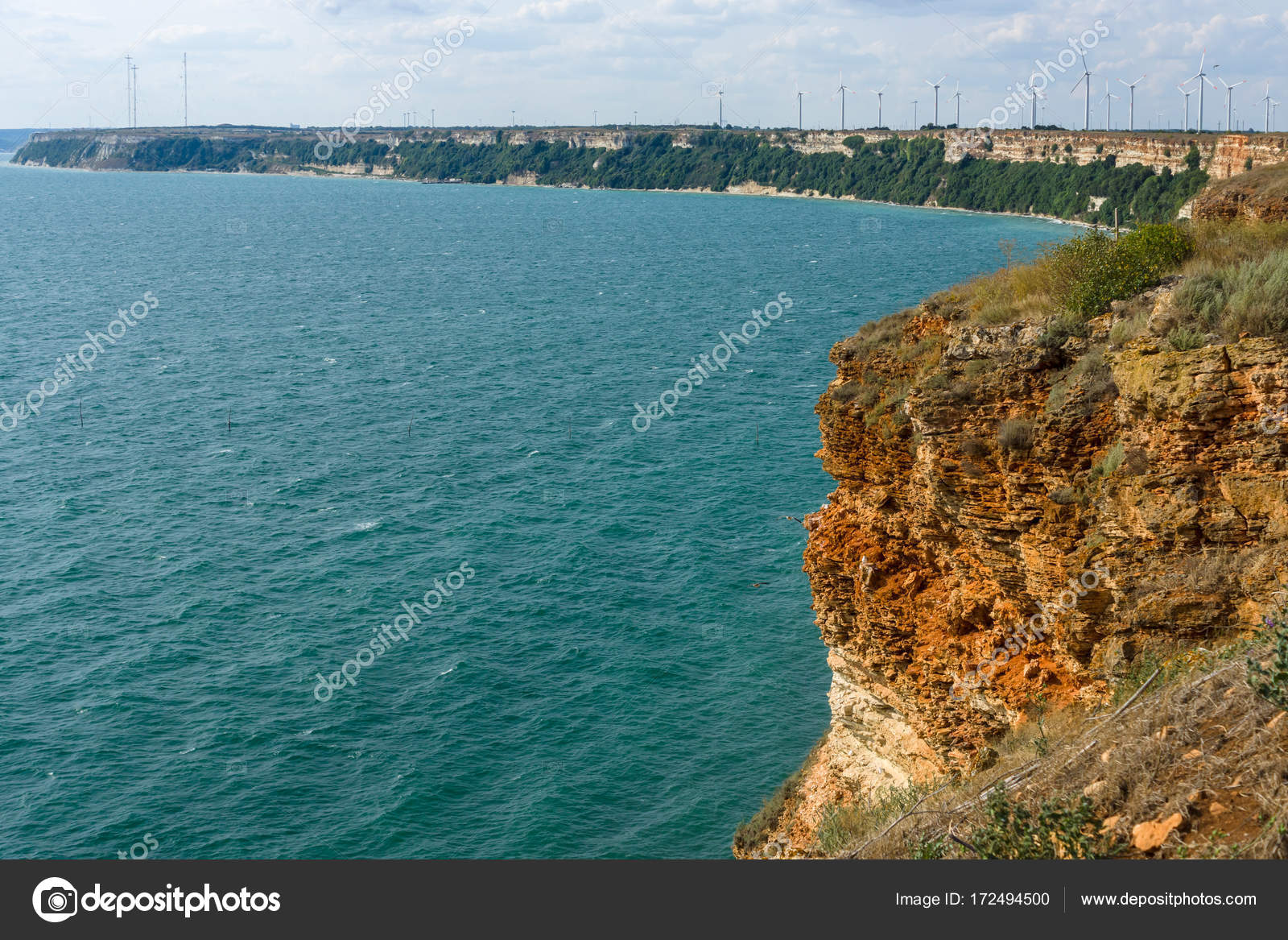 Bulgaria Cape Kaliakra Black Sea And A High Rocky Coast Stock Photo C S Kohl 172494500